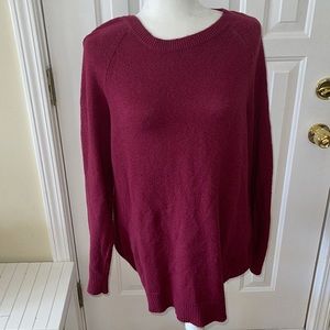Magenta Loft Large 10-12 Sweater excellent condition zipper detail